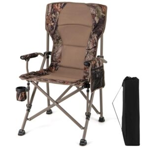 400 LBS Support Lawn Chair with Armrests with Covers