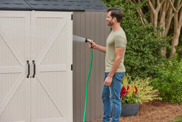 Extra Large Resin Outdoor Storage Shed With Floor (7 x 10 Ft.), Weather Resistant, Brown, Organization for Home/Lawn Mower/Backyard Equipment/Bike Storage/Pool Supplies - Image 20