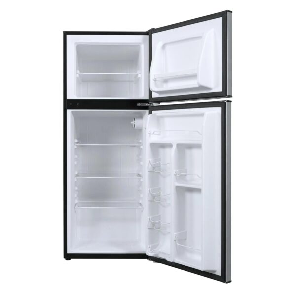 4.6. Cu ft Two Door Mini Refrigerator with Freezer, Stainless Steel - Image 4