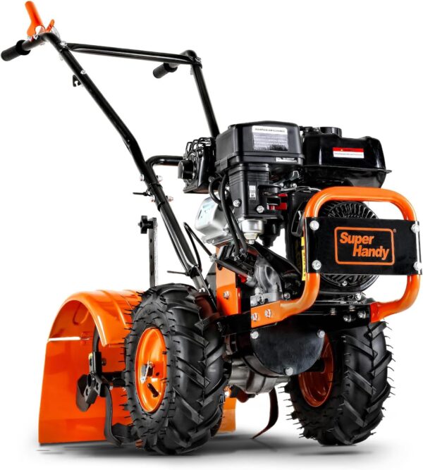 7HP 209cc Engine, Adjustable Tilling Width & Depth, Heavy-Duty Steel Tines for Garden Soil Prep, Landscaping & Weed Removal (Rear Tine Tiller) - Image 2