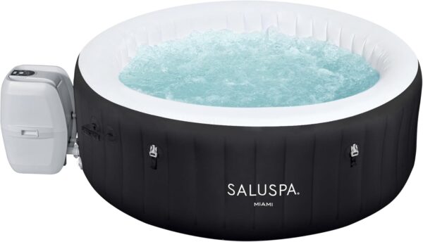 Inflatable Hot Tub Spa (71" x 26") | Portable Hot Tub with 2 Covers (1 Energy-Efficient Thermal Cover and 1 Standard Cover) | Fits Up to 2-4 Persons | Black - Image 4