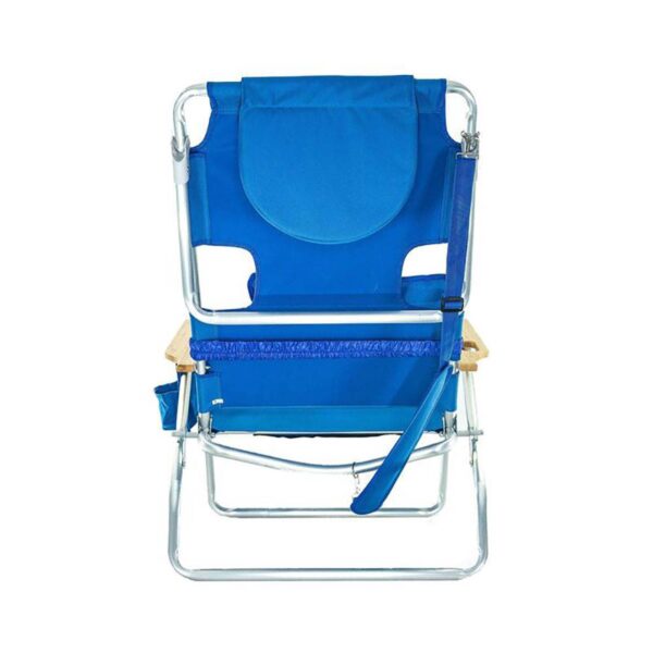 Ostrich Deluxe 3N1 Lightweight Outdoor Lawn Beach Lounge Chair w/ Footrest, Blue - Image 9