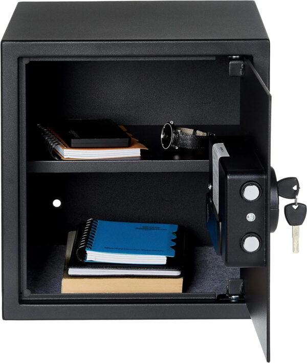 Steel home safety electronic safe, programmable keyboard lock, safety file, 1.8 cubic feet, black - Image 3