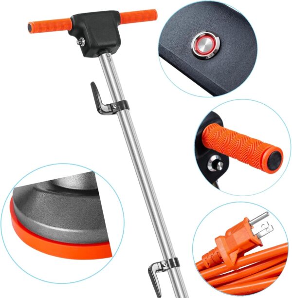 Floor Scrubber Machine with Brushes and Pads, Heavy Duty Floor Buffer Polisher and Cleaner- Deep Cleaning Tile and Grout, Hardwood Floors and Carpets without Getting on Hands and Knees - Image 2