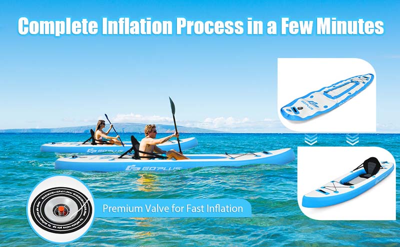 Eletriclife 11FT 1 Person Inflatable Kayak with Detachable Seat