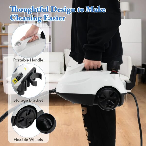 Multipurpose Steam Cleaner, 1800W Portable Household Steamer with 15 Accessories - Image 5