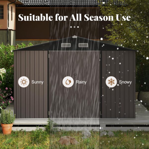 10 x 14 FT Outdoor Storage Shed with Improved Windproof Metal Structure - Image 6