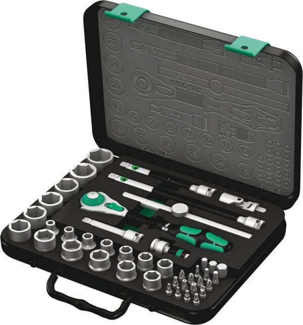 5003594001 8100 SB 2 Zyklop 3/8" Metric Ratchet Set ( Piece of 43) - Image 2
