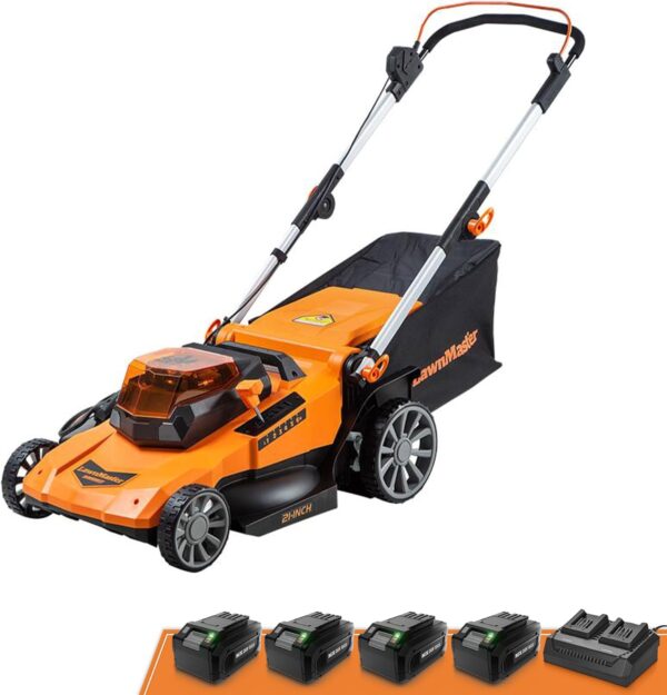 Cordless 13-Inch Lawn Mower 24V Max with 2X4.0Ah Battery and a Charger - Image 2
