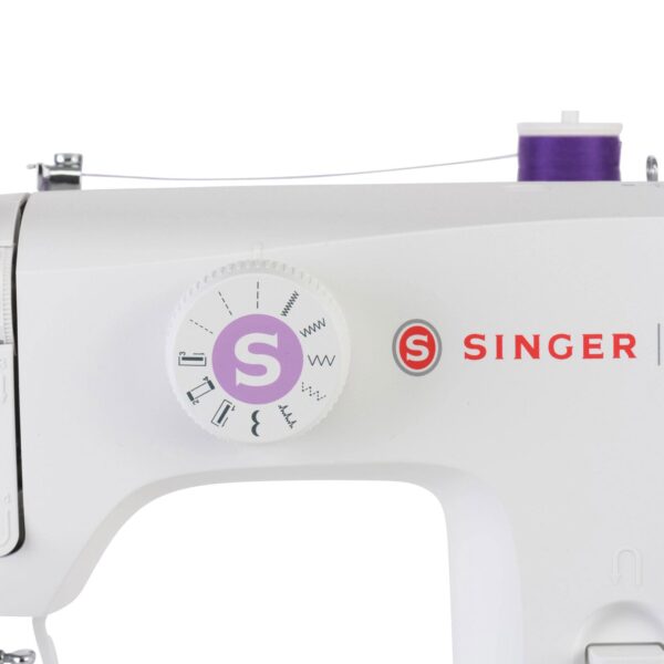 Portable Steel Sewing Machine with LED Lighting and Accessories, White - Image 4