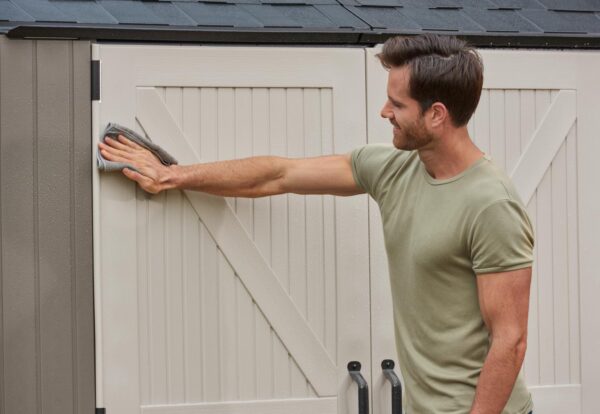 Extra Large Resin Outdoor Storage Shed With Floor (7 x 10 Ft.), Weather Resistant, Brown, Organization for Home/Lawn Mower/Backyard Equipment/Bike Storage/Pool Supplies - Image 21