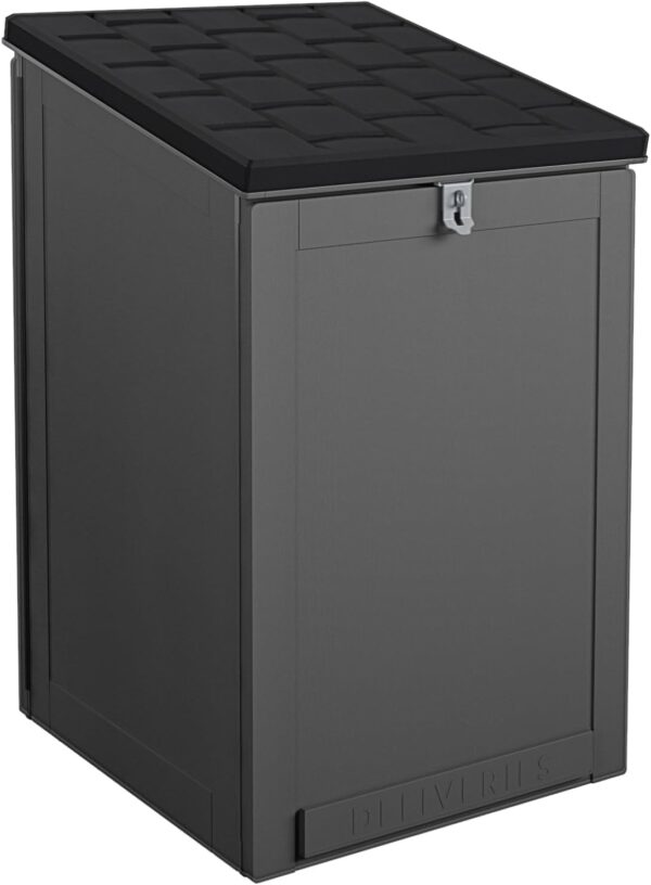 Large Outdoor Storage Box, Lockable Package Delivery and Storage Solution, 6.3 Cubic ft, Black/Charcoal - Image 3
