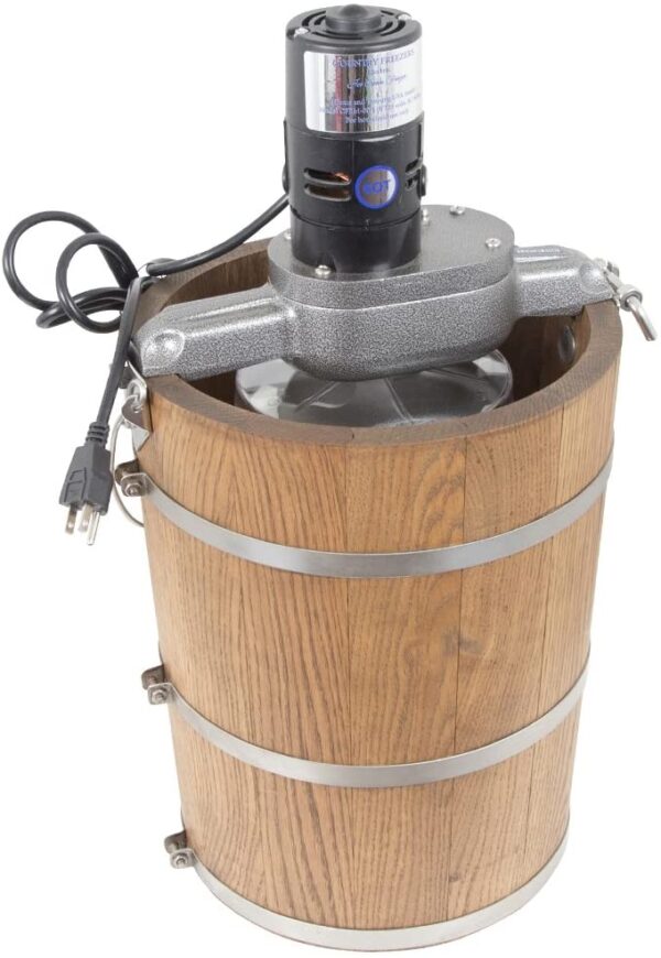 6 qt Country Ice Cream Maker – Classic Wooden Tub – Country Electric Motor - Image 6