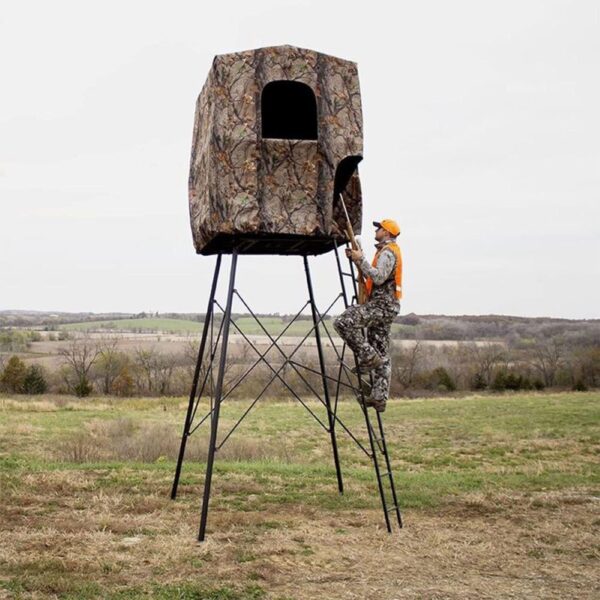 7' Tall Quad Pod Hunting Blind Cover, Camouflage, Stand Not Included - Image 4