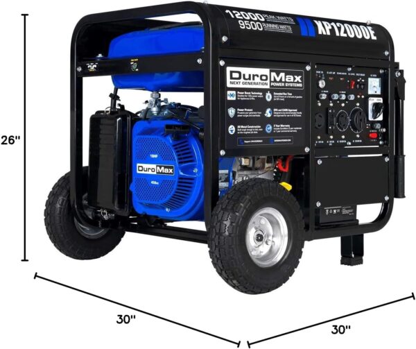 13,000-Watt Dual Fuel Portable Generator - Gas & Propane, Electric Start, Whole Home Backup Power, Transfer Switch Ready, RV & Emergency Ready - Image 3
