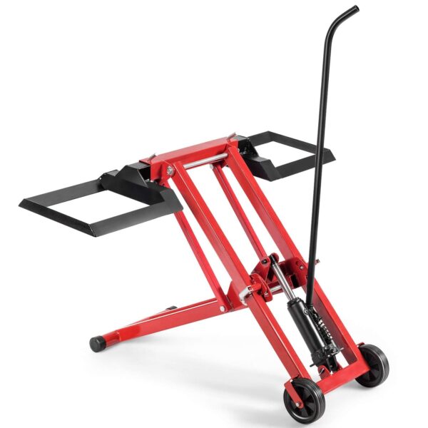 Lawn Mower Lift with Hydraulic Jack, 500-lb Capacity Easy Assembly Riding Mower Lift