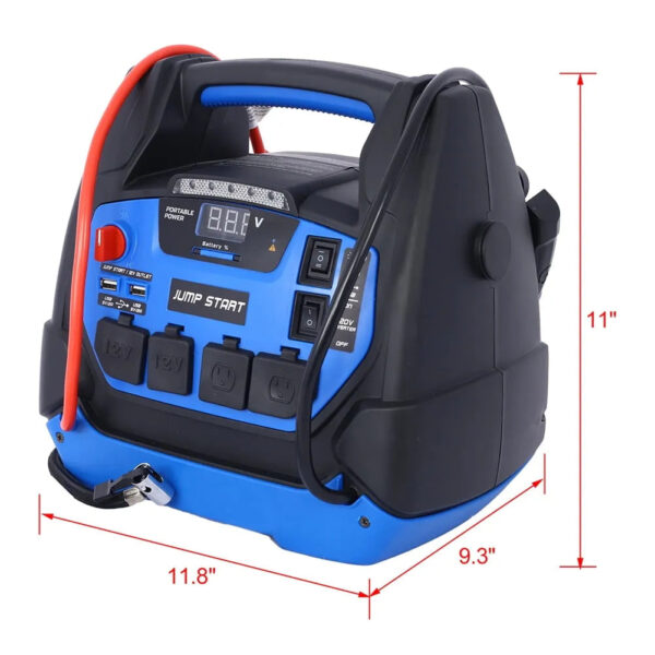 Rechargeable Jump Starter 1800 Amp Battery Jump Starter With Air Compressor Car Tire Inflator For Gas Diesel Vehicles - Image 3