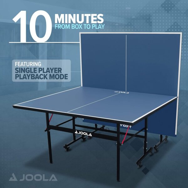 JOOLA Inside Professional MDF Indoor Ping Pong Table with Quick Clamp Table Tennis Net and Post Set - 10 Minute Easy Assembly - Tournament Quality - Foldable with Single Player Playback Mode - Image 124