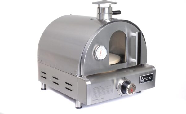 12000 BTU Multi-Fuel Countertop Table Top Stainless Steel Portable Outdoor Cooking Kitchen Backyard Propane Gas Pizza Making Baking Oven Roasting Grill - Pizza Stone Included