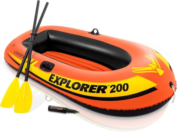 Inflatable Boat Series: Dual Air Chambers  Welded Oar Locks  Grab Handles Bow Rope Sporty Design