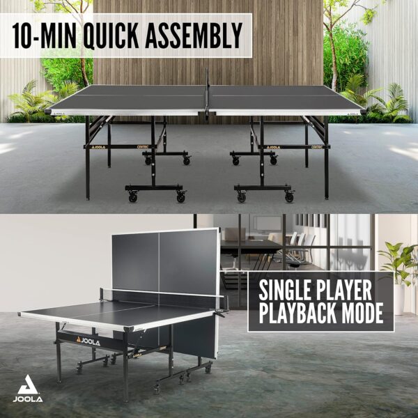 JOOLA Inside Professional MDF Indoor Ping Pong Table with Quick Clamp Table Tennis Net and Post Set - 10 Minute Easy Assembly - Tournament Quality - Foldable with Single Player Playback Mode - Image 161