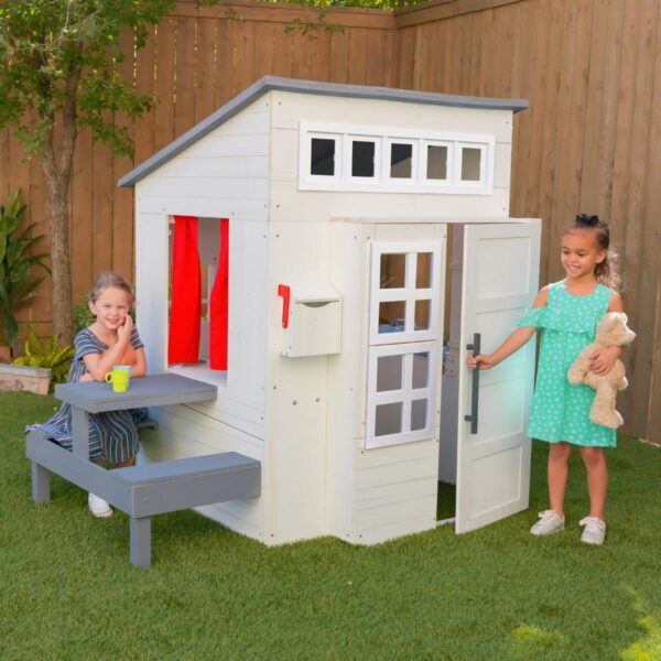 Modern Outdoor Playhouse - White - Image 4