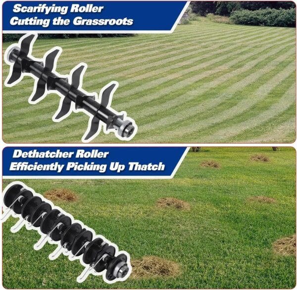 15 Amp Electric Dethatcher & Scarifier: 16" Width, 14.5-Gallon Bag, 2-in-1 Walk-Behind Lawn Tool - Image 6