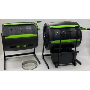Maze 65 Gallon Composters with 1 Cart and 1 Sifter – Plastic
