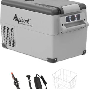 Portable Refrigerator 12 Volt Car Freezer 42 Quart Mini Fridge Freezer (-4~68) for Truck, RV, Vehicle, Travel, Outdoor -12/24V DC