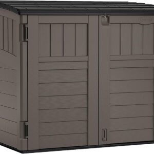 34 Cu. Ft. Horizontal Shed for Outdoor Storage w/Locking System, Stoney/Black