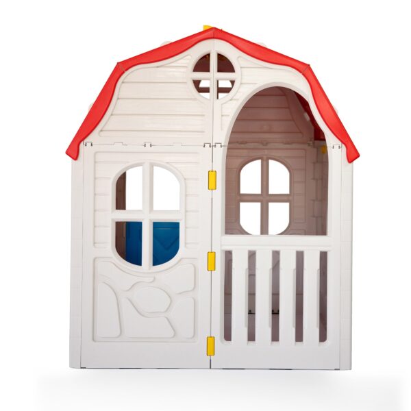 Quality Products Kid's Cottage Foldable Plastic Toddler Outdoor Playhouse - Image 2