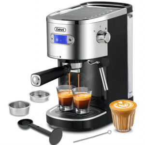 Espresso Machines 20 Bar Fast Heating Automatic Coffee Machine with Milk Frother Steam Wand
