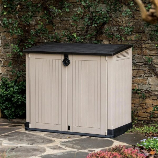Midi 30-Cu Ft All-Weather Resin Storage Shed, Beige - Image 2