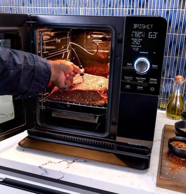 Smart Indoor Pellet Smoker, with Active Smoke Filtration, 5 Smoke Control Settings, WiFi Connected, Electric, Countertop BBQ Appliance, Black - Image 2