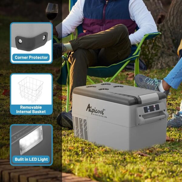 Portable Refrigerator 12 Volt Car Freezer 42 Quart Mini Fridge Freezer (-4°C~68°C) for Truck, RV, Vehicle, Travel, Outdoor -12/24V DC - Image 8