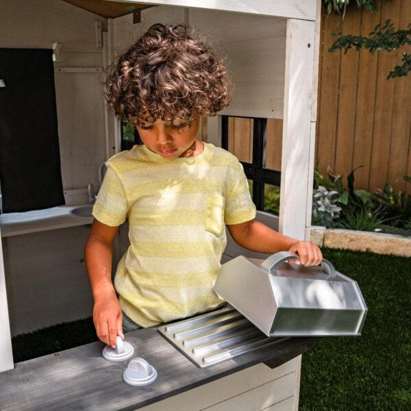 Modern Outdoor Playhouse - White & Raven - Image 15