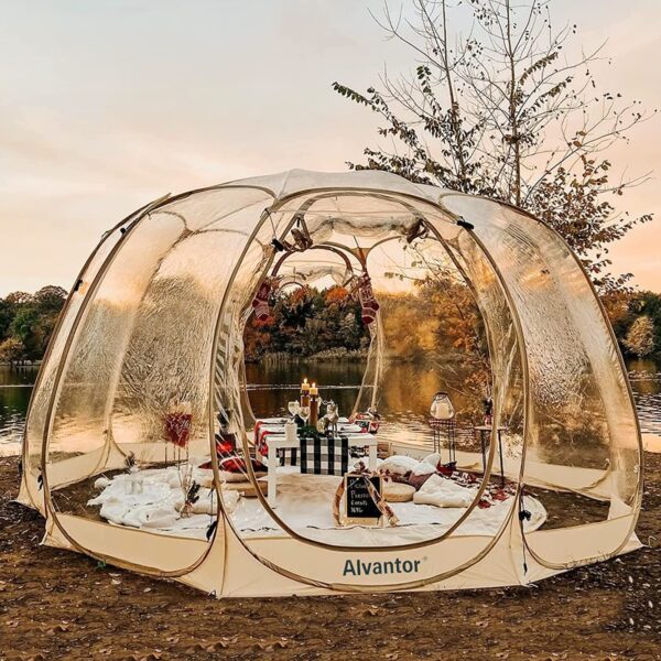 Tent Pop Up Gazebo, 8-10 Person Igloo Dome Garden Patio Canopy Shelter - Image 9