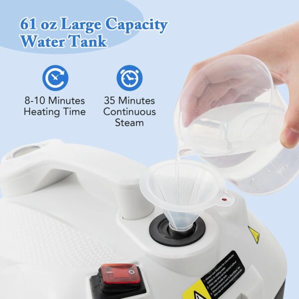Multipurpose Steam Cleaner, 1800W Portable Household Steamer with 15 Accessories - Image 2