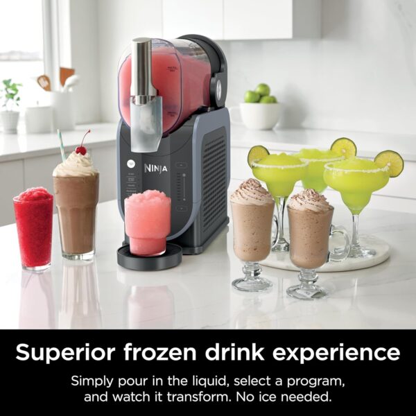 SLUSHi with RapidChill Technology, 88 oz. Frozen Drink & Slushie Machine, 5 Preset Programs, Margaritas, Frappés, and More, Premium Accents, Black, FS301 - Image 3