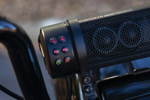 Kuryakyn Road Thunder 300W Waterproof Bluetooth Motorcycle Sound Bar, Handlebar Mount, Satin Black - Image 18