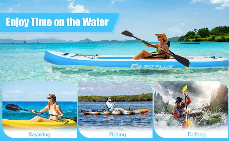 Eletriclife 11FT 1 Person Inflatable Kayak with Detachable Seat