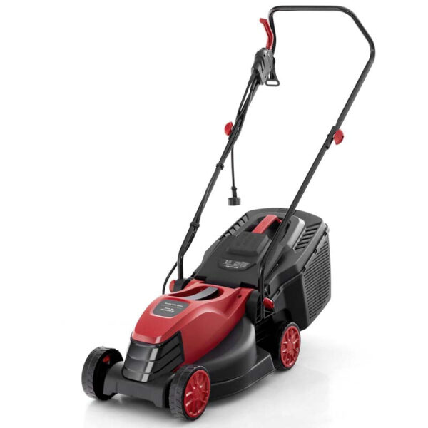 10 AMP 13" Electric Push Lawn Mower 2-in-1 Walk-Behind Lawnmower with Collection Box, 3 Adjustable Height Position - Image 12