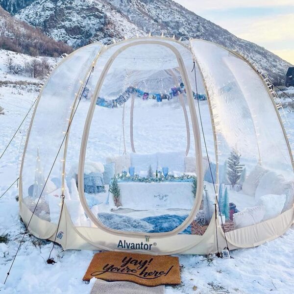 Tent Pop Up Gazebo, 8-10 Person Igloo Dome Garden Patio Canopy Shelter - Image 18