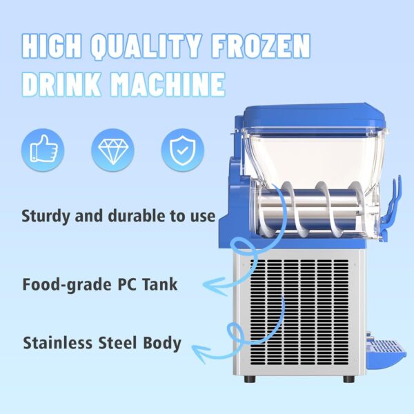 Commercial Slushy Machine - 1000W 30L Tanks Slush Maker Machine 304 Stainless Steel Commercial Margarita Machines Efficient Cooling the Ideal Slushie Maker for Bars Cafes Restaurants - Image 33