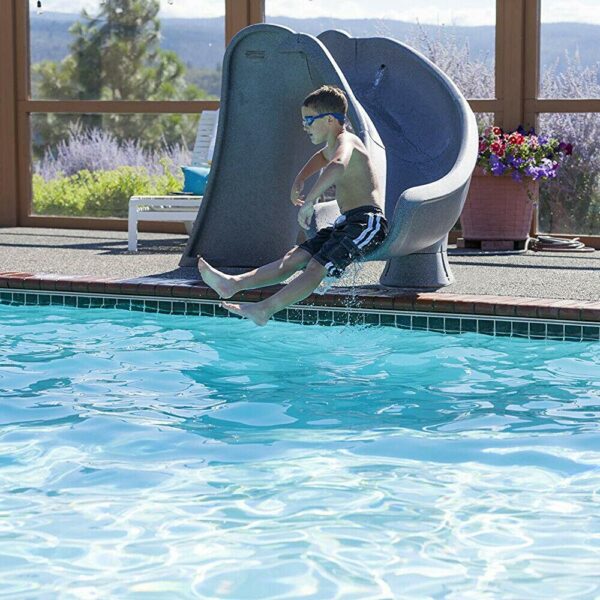 S.R. Smith 698-209-58124 Cyclone Right Curve Swimming Pool Slide, Gray Granite - Image 5