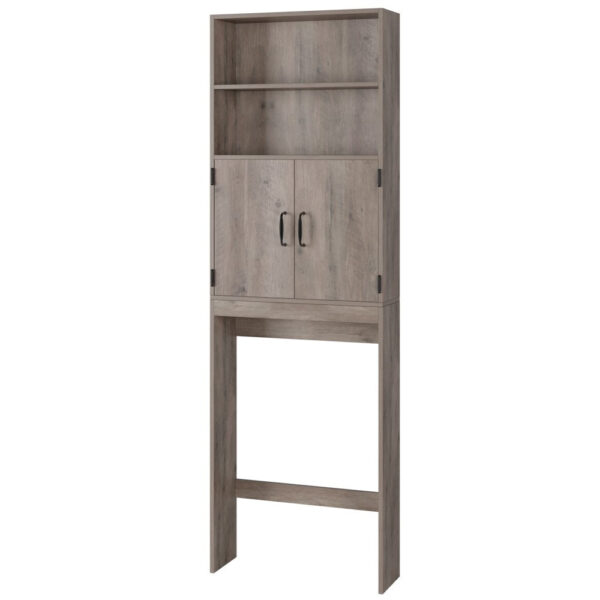 Rack, Bathroom Storage Cabinet over Toilet with 4-Tier Shelves and 2 Doors - Image 3