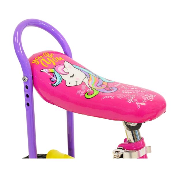 12 In. Let You Be You Unicorn Bike . Pink and Purple - Image 4