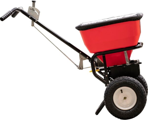 Buyers Products 3039632R Grounds Keeper Commercial Walk Behind Push Spreader, 100lb Capacity, For Salt, Ice & Snow Melt, Included Grate & Cover With Enclosed Gearbox for Protection - Image 2