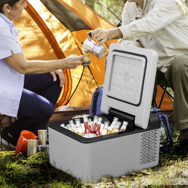 12 Volt Car Refrigerator Fridge, 45 L Single Zone Portable Freezer with Built-in Light, 12/24V DC and 100-240V AC Compressor Cooler for Outdoor, Camping, RV - Image 4