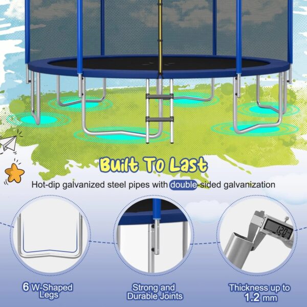 Outdoor Trampoline, 12FT/ 14FT/ 15FT/ 16FT ASTM Approved Trampoline - Image 4